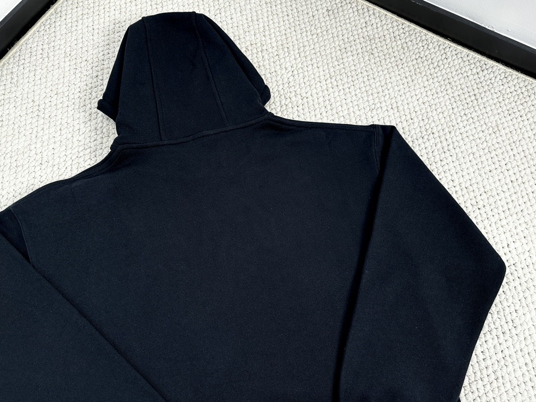 Loewe 罗意威 字母logo图案连帽卫衣 秋冬 保暖 黑色 