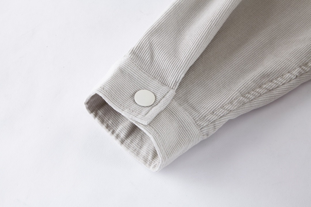 PRADA 普拉达 徽标灯芯绒长袖衬衫 外套 男女同款 奶白色 SC556-1JHC-F0K74-S-221