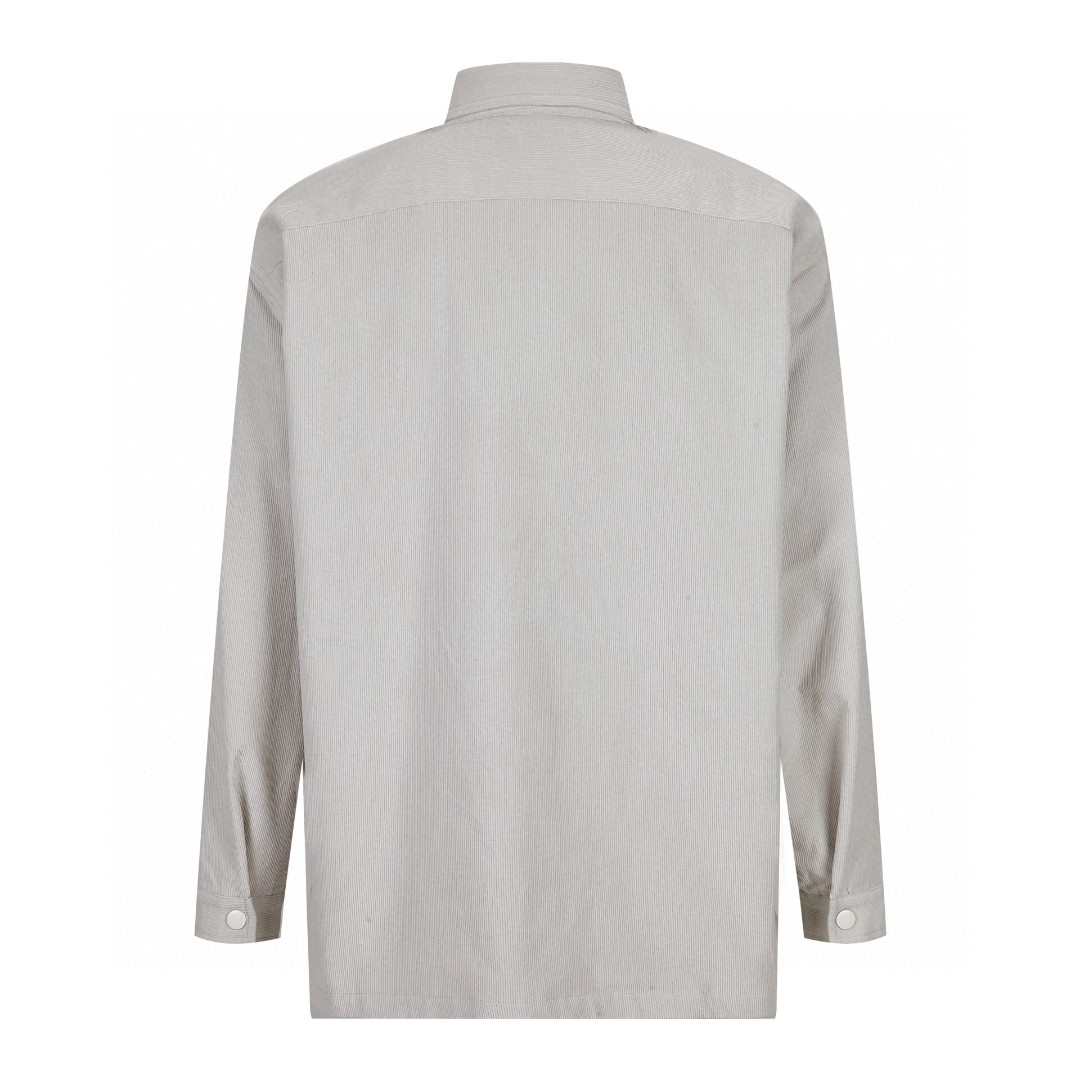 PRADA 普拉达 徽标灯芯绒长袖衬衫 外套 男女同款 奶白色 SC556-1JHC-F0K74-S-221