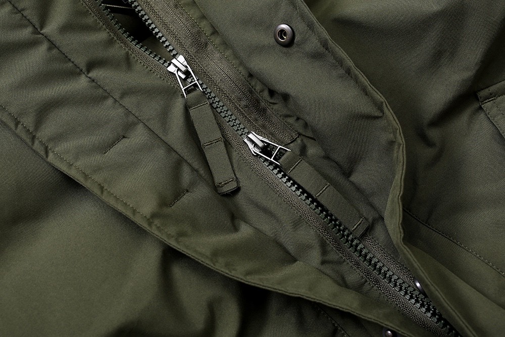 734#MADNESS Nanamica 纯色连帽羽绒服 中长款 外套 长袖 冬季 黑色 绿色 