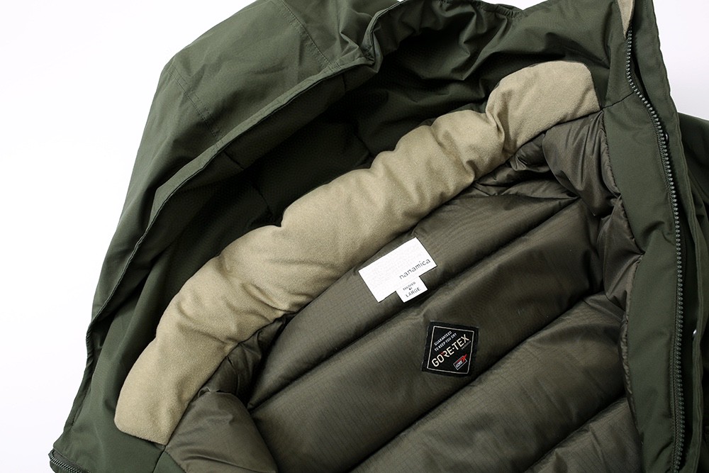 734#MADNESS Nanamica 纯色连帽羽绒服 中长款 外套 长袖 冬季 黑色 绿色 