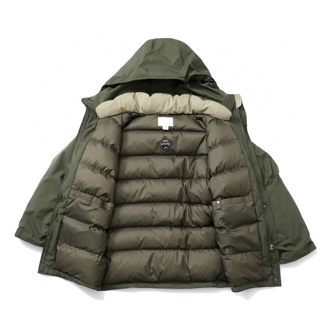 734#MADNESS Nanamica 纯色连帽羽绒服 中长款 外套 长袖 冬季 黑色 绿色 