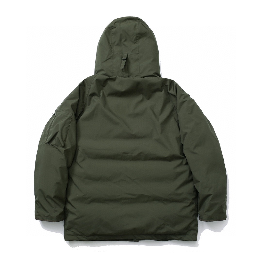 734#MADNESS Nanamica 纯色连帽羽绒服 中长款 外套 长袖 冬季 黑色 绿色 