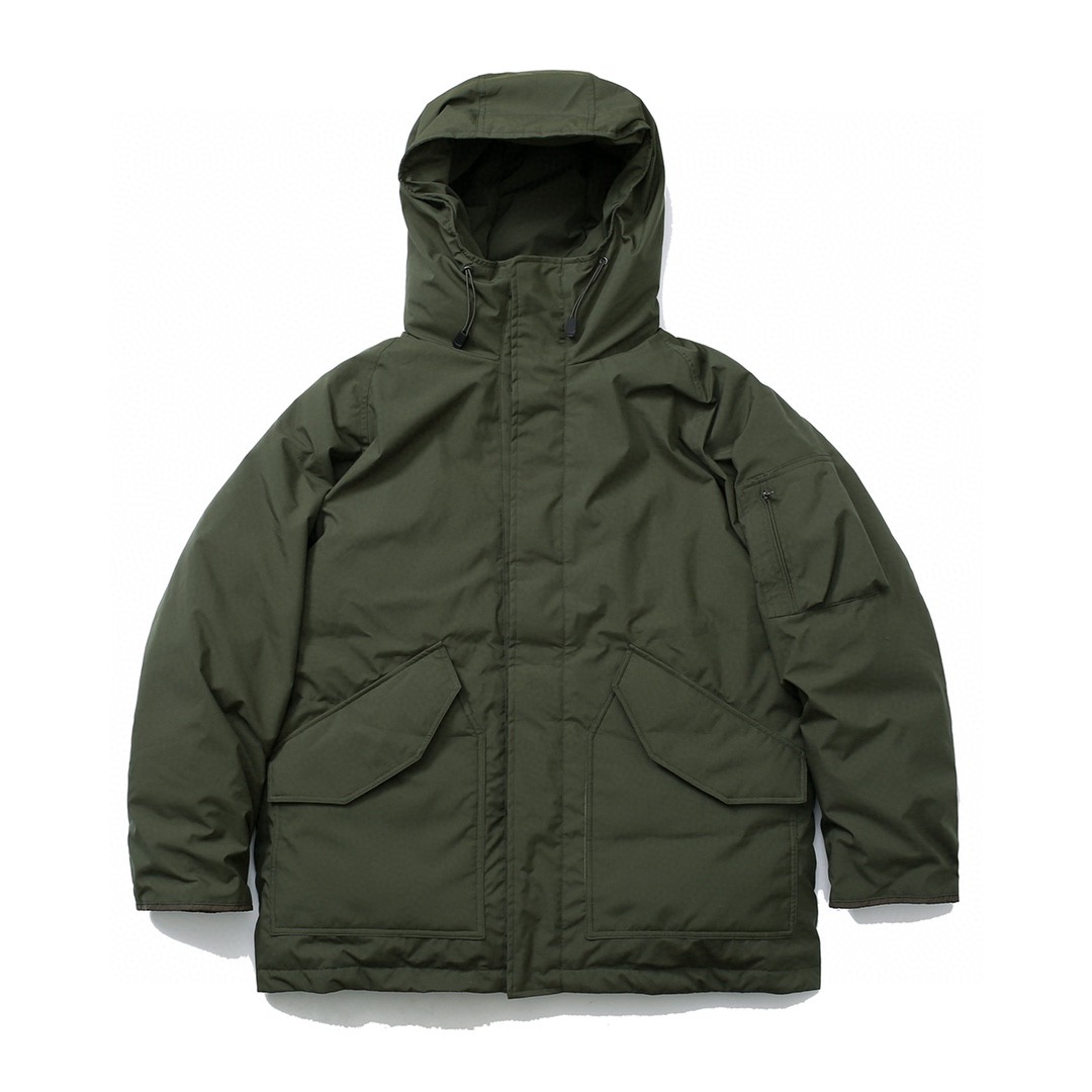 734#MADNESS Nanamica 纯色连帽羽绒服 中长款 外套 长袖 冬季 黑色 绿色 