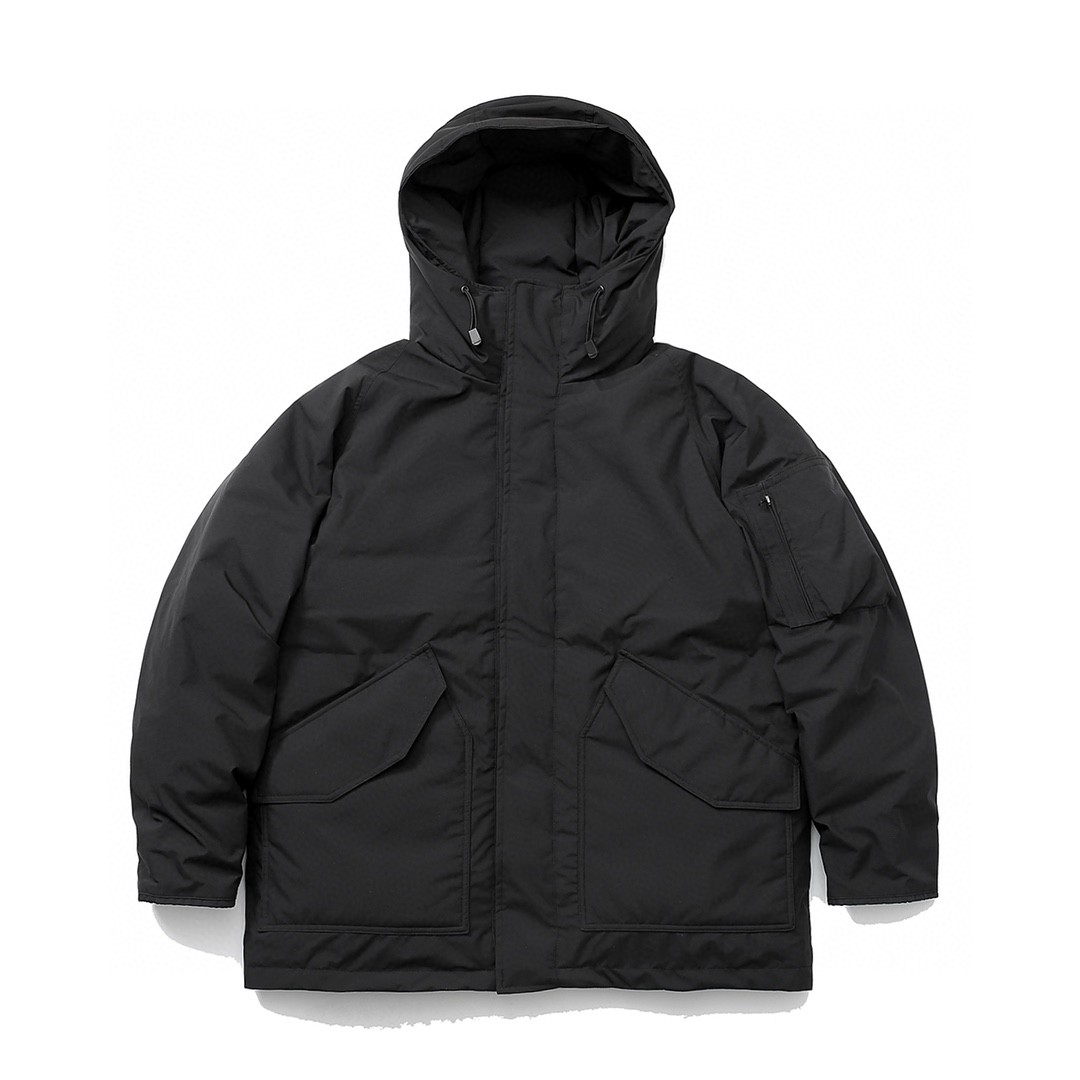 734#MADNESS Nanamica 纯色连帽羽绒服 中长款 外套 长袖 冬季 黑色 绿色 