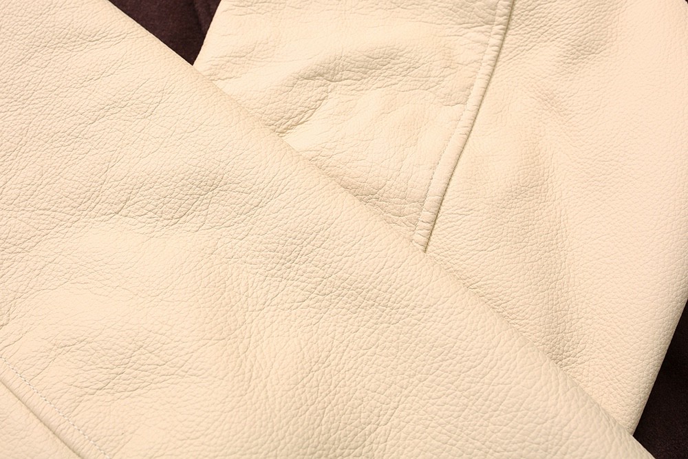 729#MADNESS 头层牛皮加羊毛拼接棒球服 夹克 长袖 外套 秋冬 男女同款 深咖色 