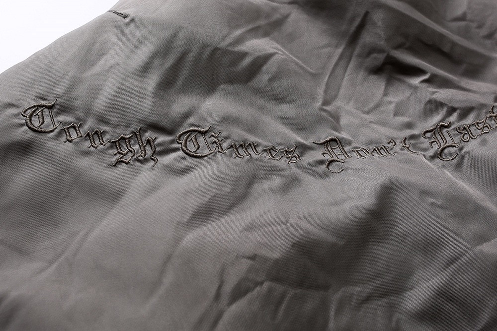 MADNESS 日系 做旧蜡染 棒球服 夹克 棉服 外套 长袖 秋冬季 休闲 男女同款 灰色 