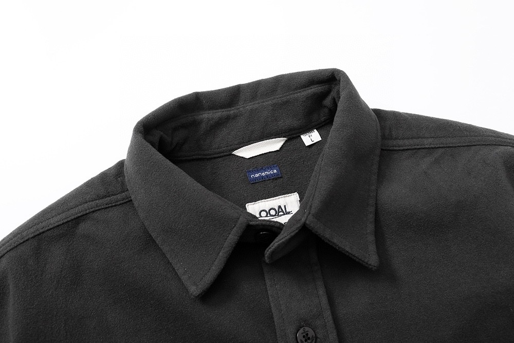 649# MADNESS 日系 加厚 绒面 衬衫 外套 长袖 秋冬季 休闲 男女同款 灰色