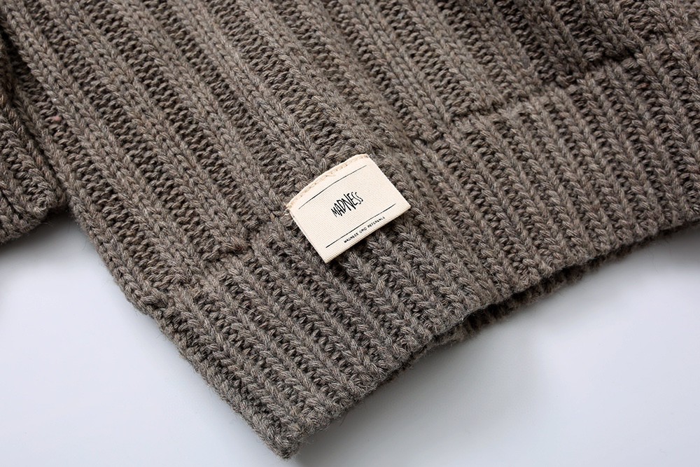 #504 WTAPS 纯色徽标 毛衣 圆领 套头 秋冬 男女同款 灰色 绿色