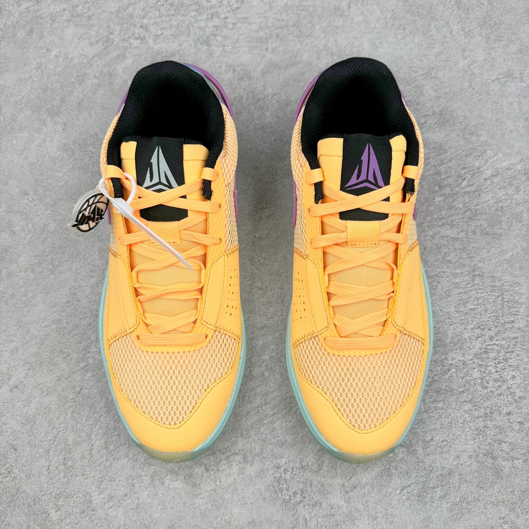 滅世 Ja 1 EYBL 莫兰特1代 鸳鸯 低筒 前後氣墊 耐磨透氣 實戰籃球鞋 波鞋 球鞋 男鞋 波鞋 黄紫 FQ4293-800