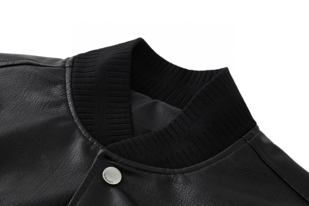 Givenchy 纪梵希 Disney 101斑点狗联名 皮衣 夹克 棒球服 外套 长袖 秋冬款 黑色 BM00YE6Y1C-001