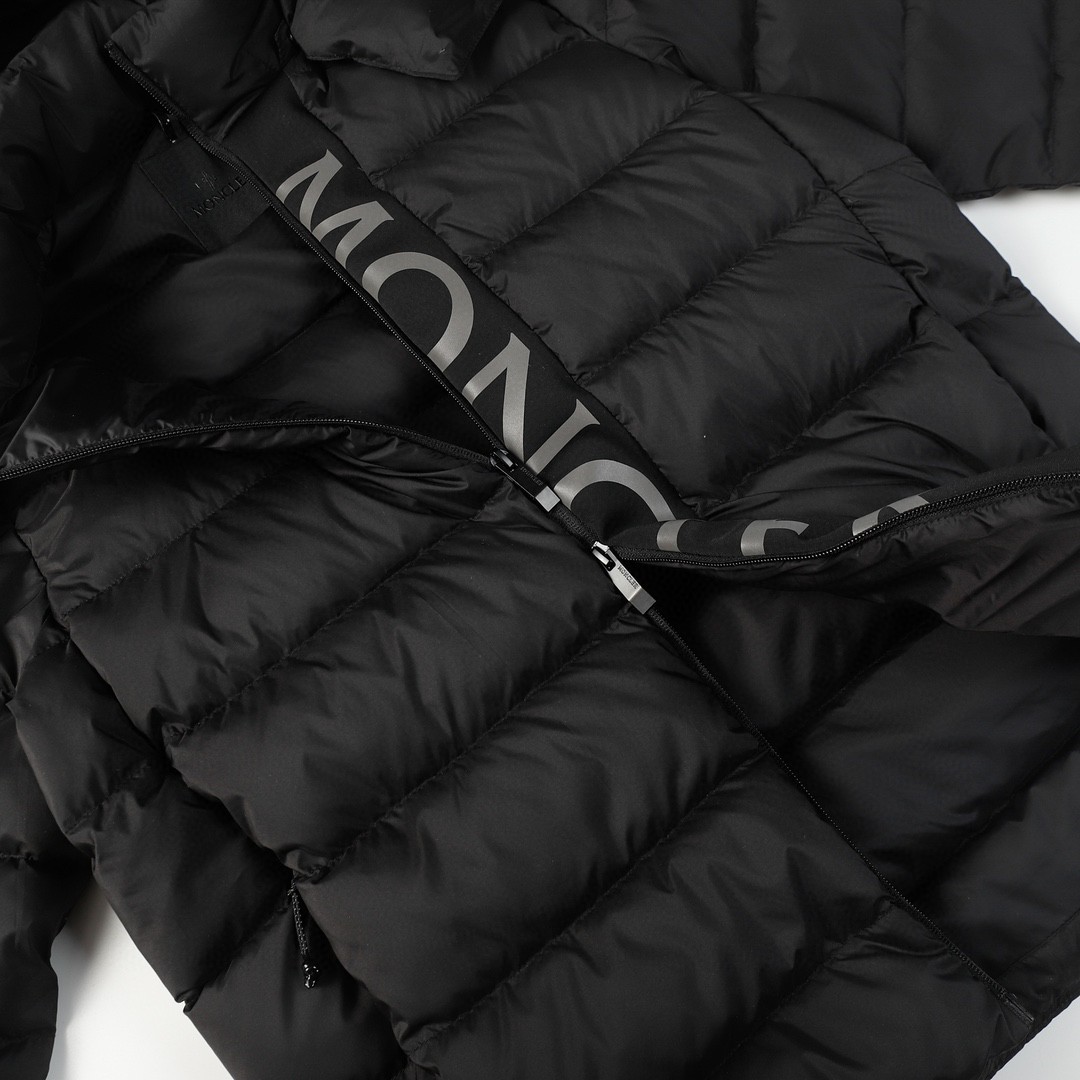 Moncler 蒙口 纯色字母Logo羽绒服 保暖 外套 黑色 I20911A00034596K7999