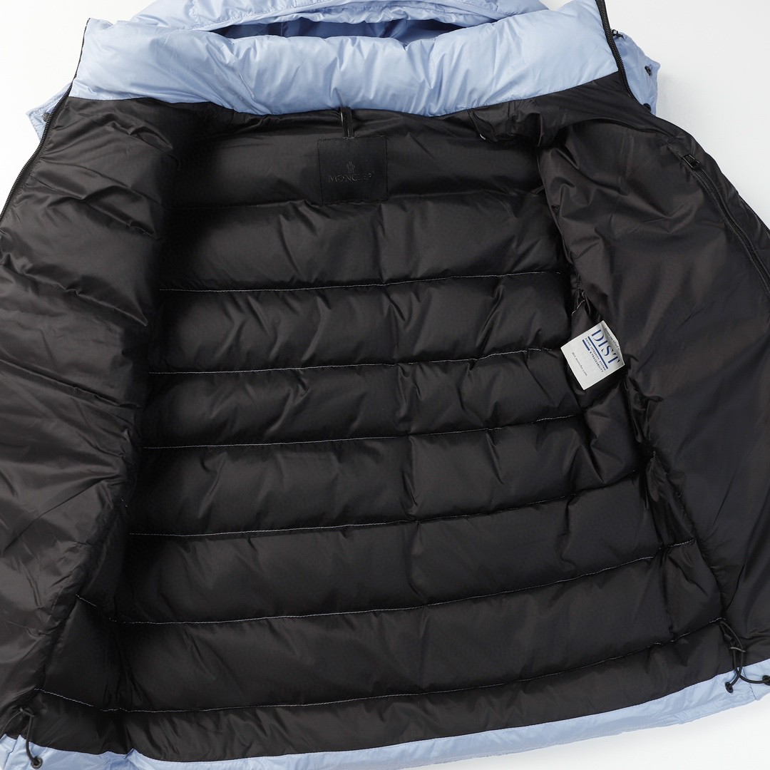 Moncler 蒙口 纯色字母Logo羽绒服 保暖 外套 蓝色 I20911A00034596K771G