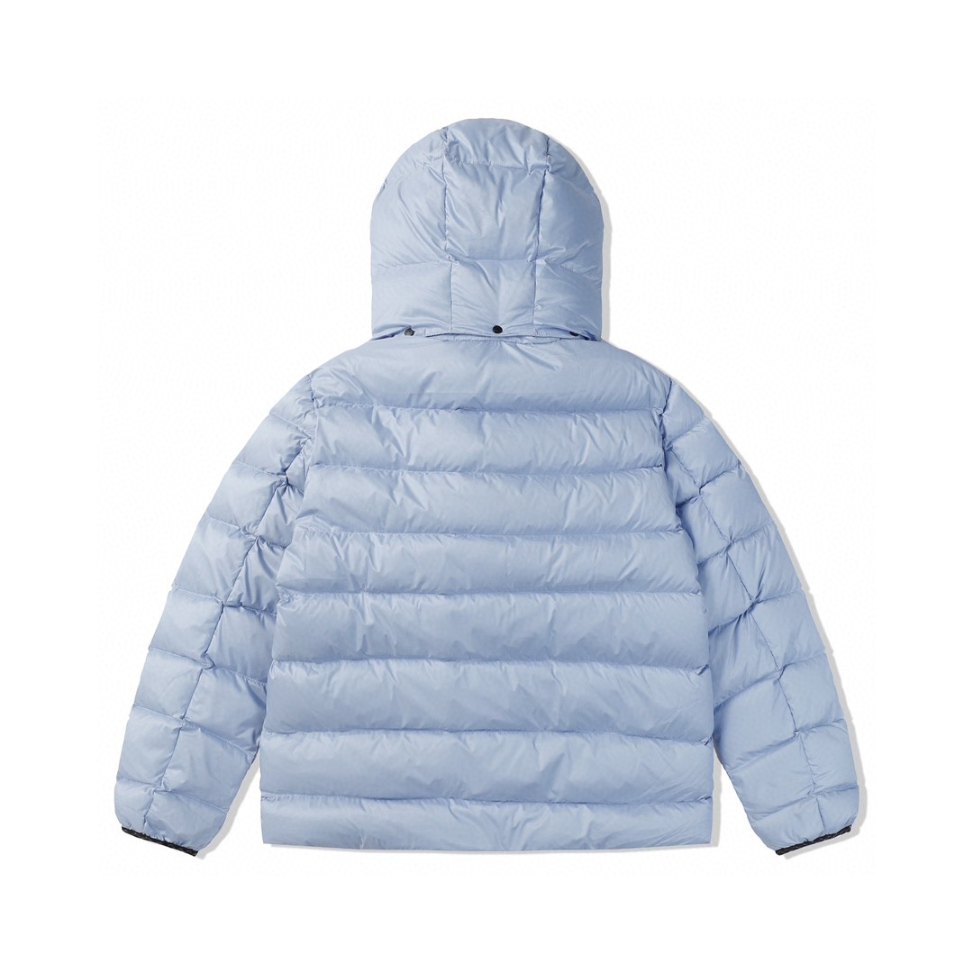 Moncler 蒙口 纯色字母Logo羽绒服 保暖 外套 蓝色 I20911A00034596K771G