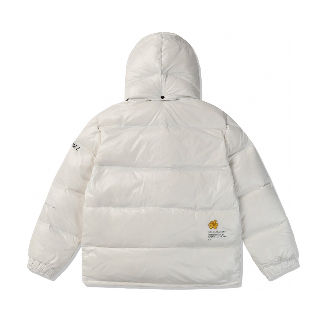 Moncler 蒙口 FRGMT 藤原浩 联名款 大口袋字母Logo羽绒服 保暖 外套 白色 I209U1A00019M3078032 