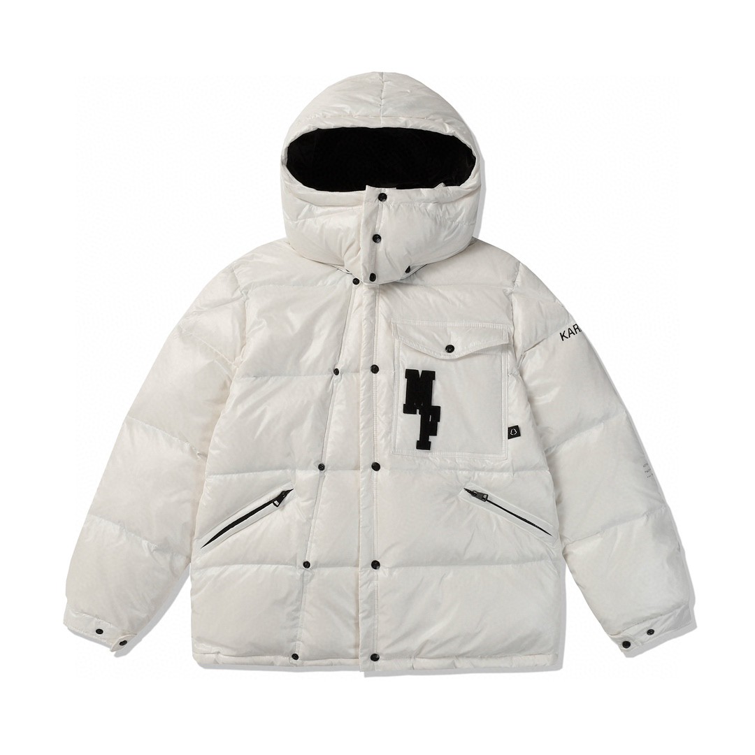 Moncler 蒙口 FRGMT 藤原浩 联名款 大口袋字母Logo羽绒服 保暖 外套 白色 I209U1A00019M3078032 