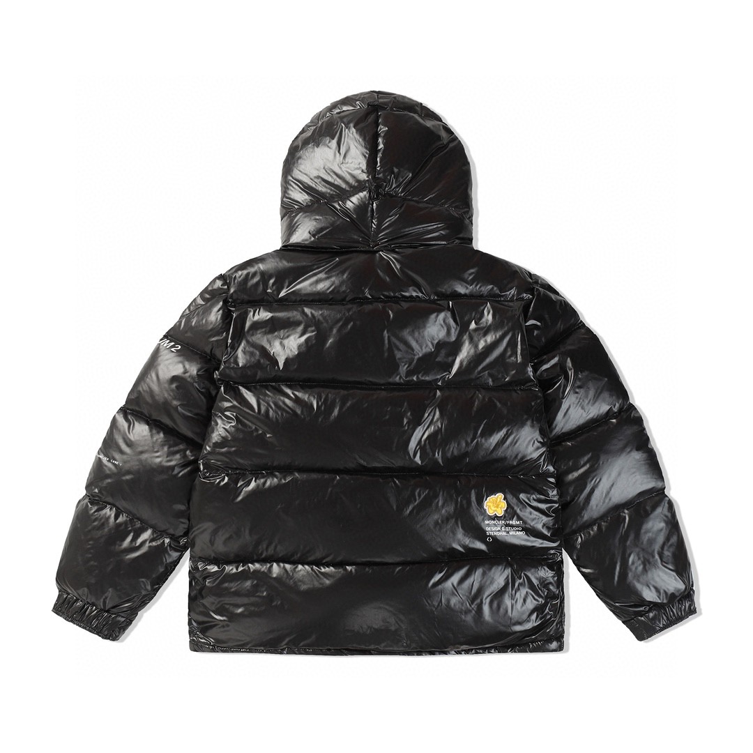 Moncler 蒙口 FRGMT 藤原浩 联名款 大口袋字母Logo羽绒服 保暖 外套 黑色 