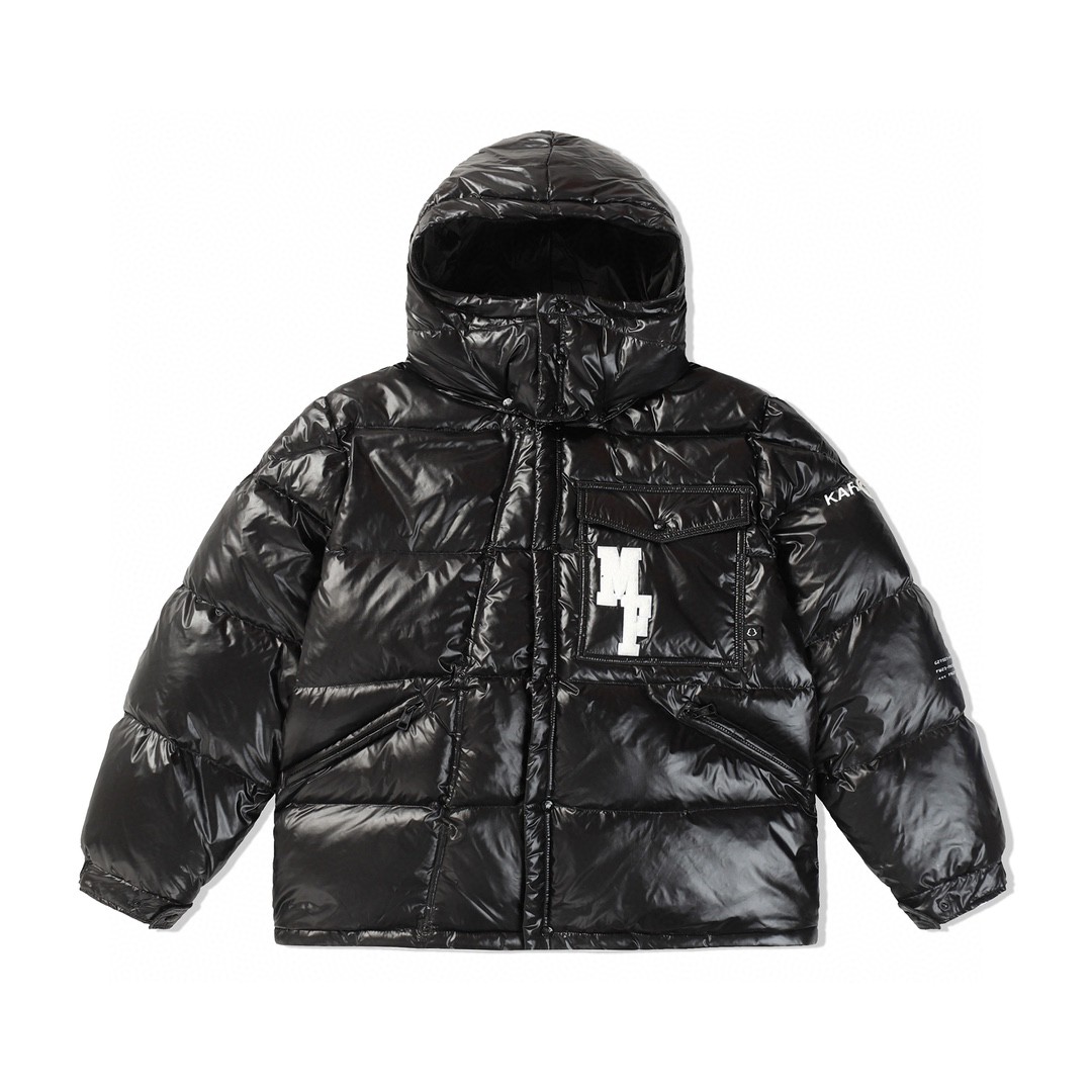 Moncler 蒙口 FRGMT 藤原浩 联名款 大口袋字母Logo羽绒服 保暖 外套 黑色 
