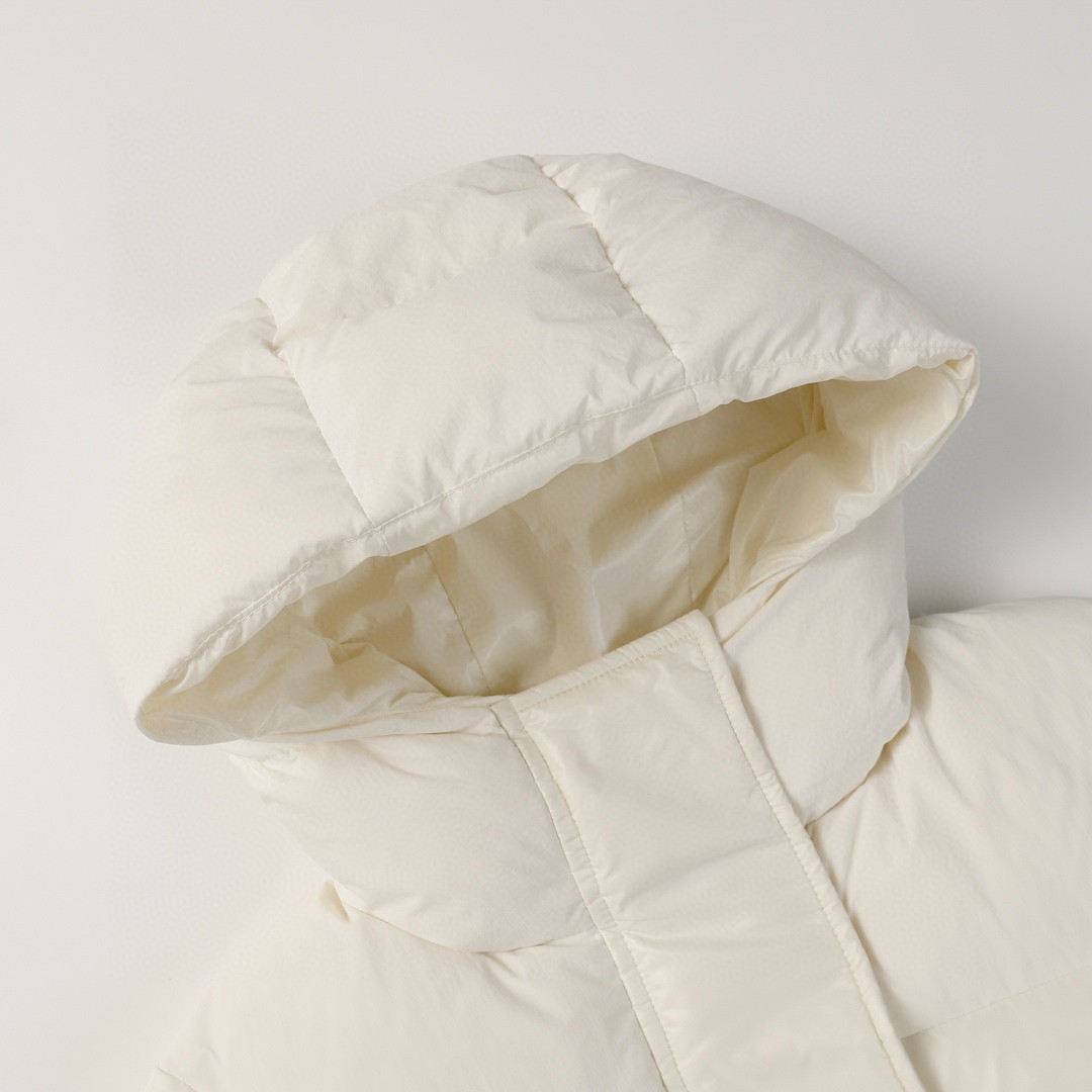 Moncler 蒙口 FW22 Glorietes 纯色Logo贴标连帽羽绒服 短款 保暖 外套 白色 H20931A0015068950034