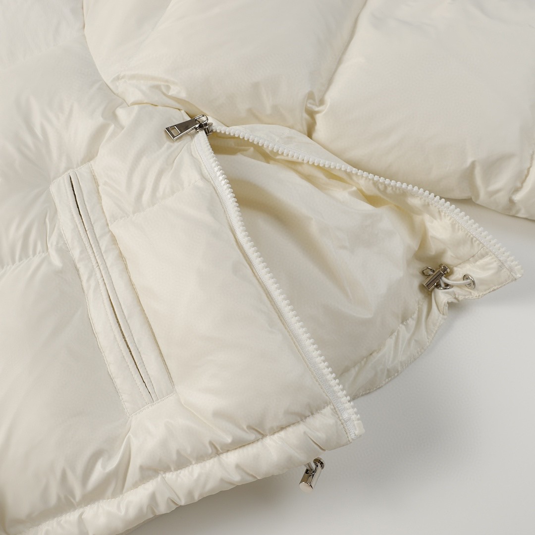 Moncler 蒙口 FW22 Glorietes 纯色Logo贴标连帽羽绒服 短款 保暖 外套 白色 H20931A0015068950034