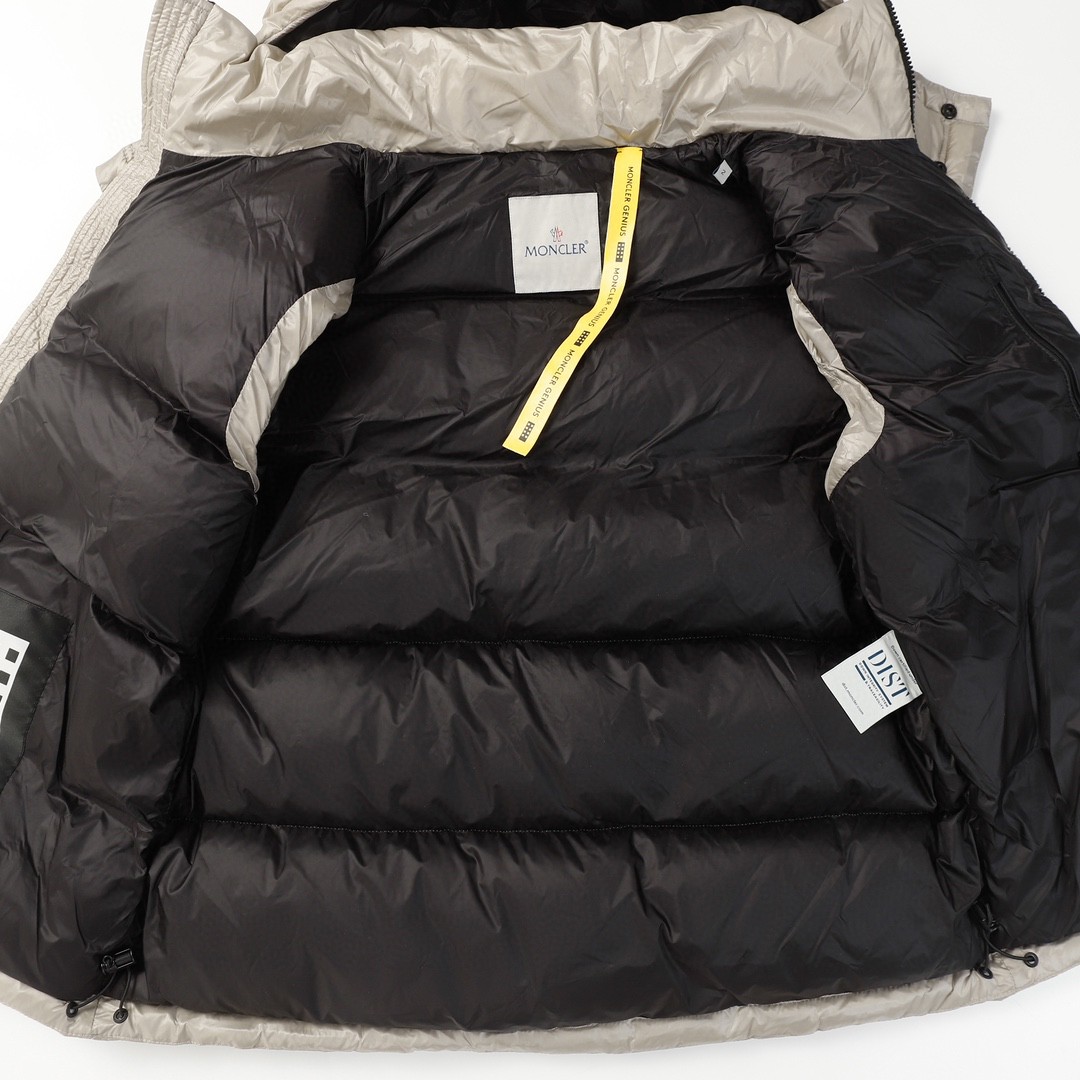 Moncler 蒙口 FRGMT 藤原浩 联名款 字母Logo连帽拉链羽绒服 马甲 保暖 外套 棕色 I209U1A00009M3078208