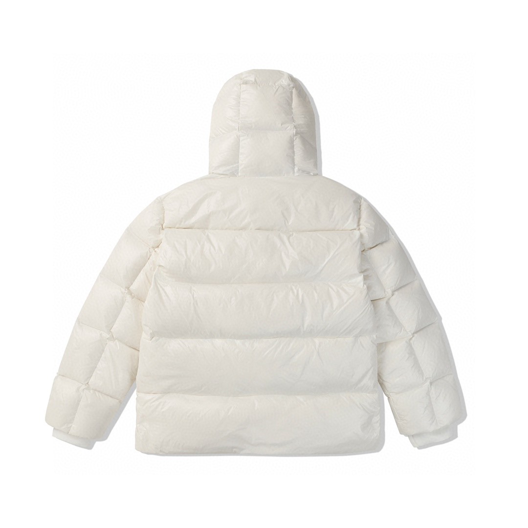 Moncler 蒙口 Dincer 侧边条纹饰带珩缝连帽羽绒服 保暖 外套 白色 1A0009068950032