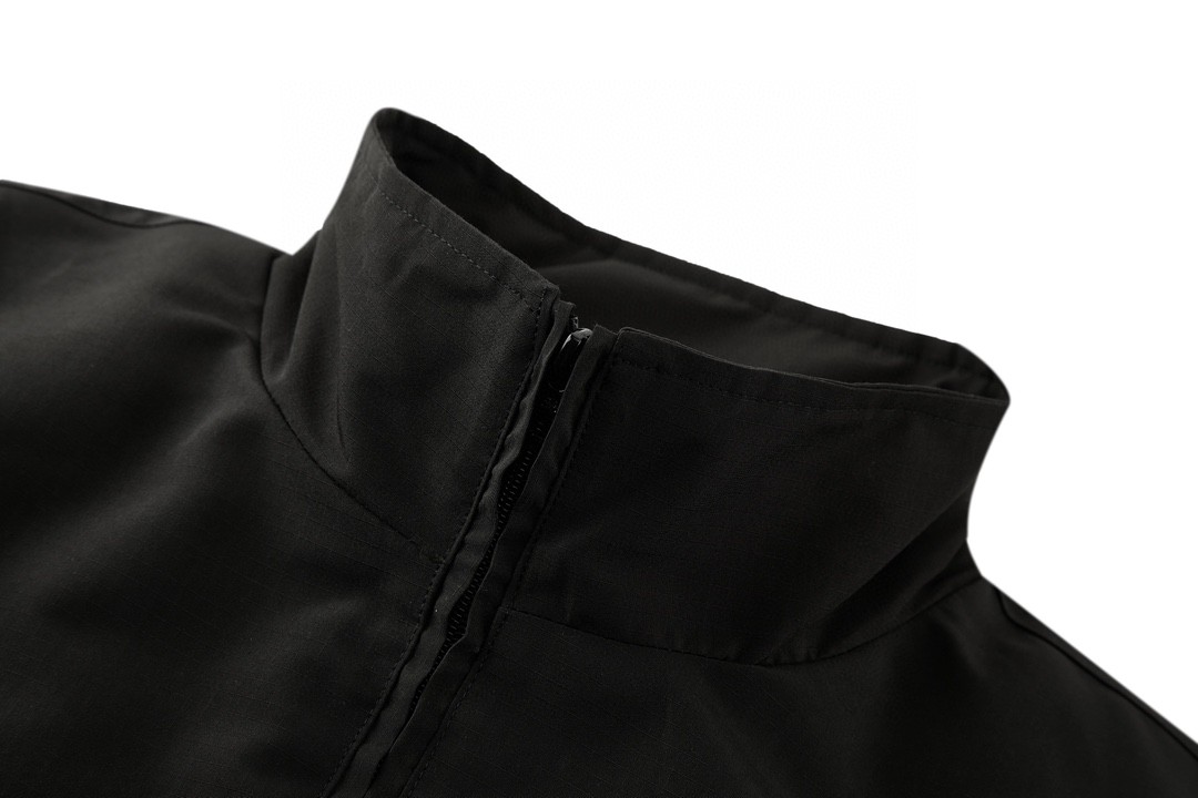 Balenciaga 巴黎世家 纯色字母双环印花 夹克 棉服 外套 长袖 保暖 黑色