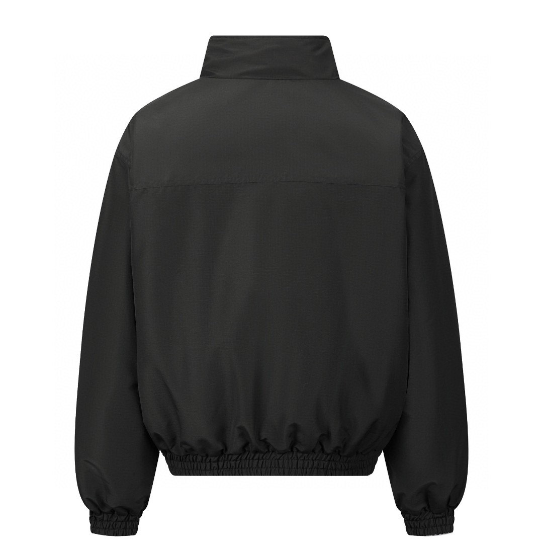 Balenciaga 巴黎世家 纯色字母双环印花 夹克 棉服 外套 长袖 保暖 黑色