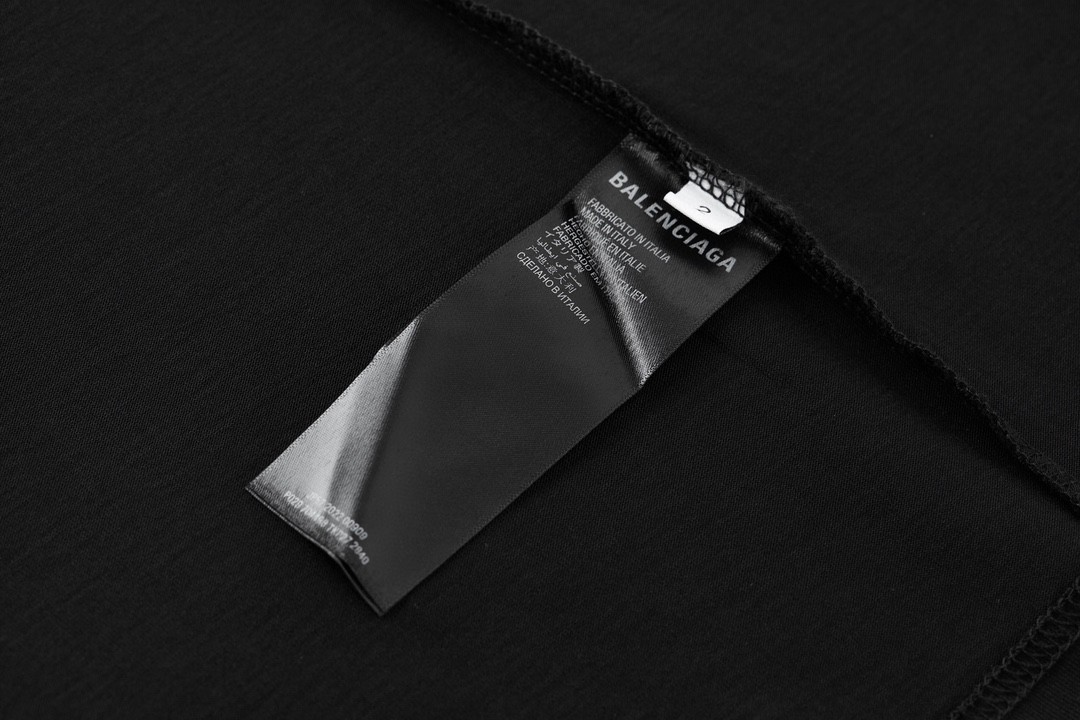 Balenciaga 巴黎世家 爆裂音乐限定 字母logo印花 短袖 T恤 圆领 夏季 男女同款 黑色 739028TQVA11569