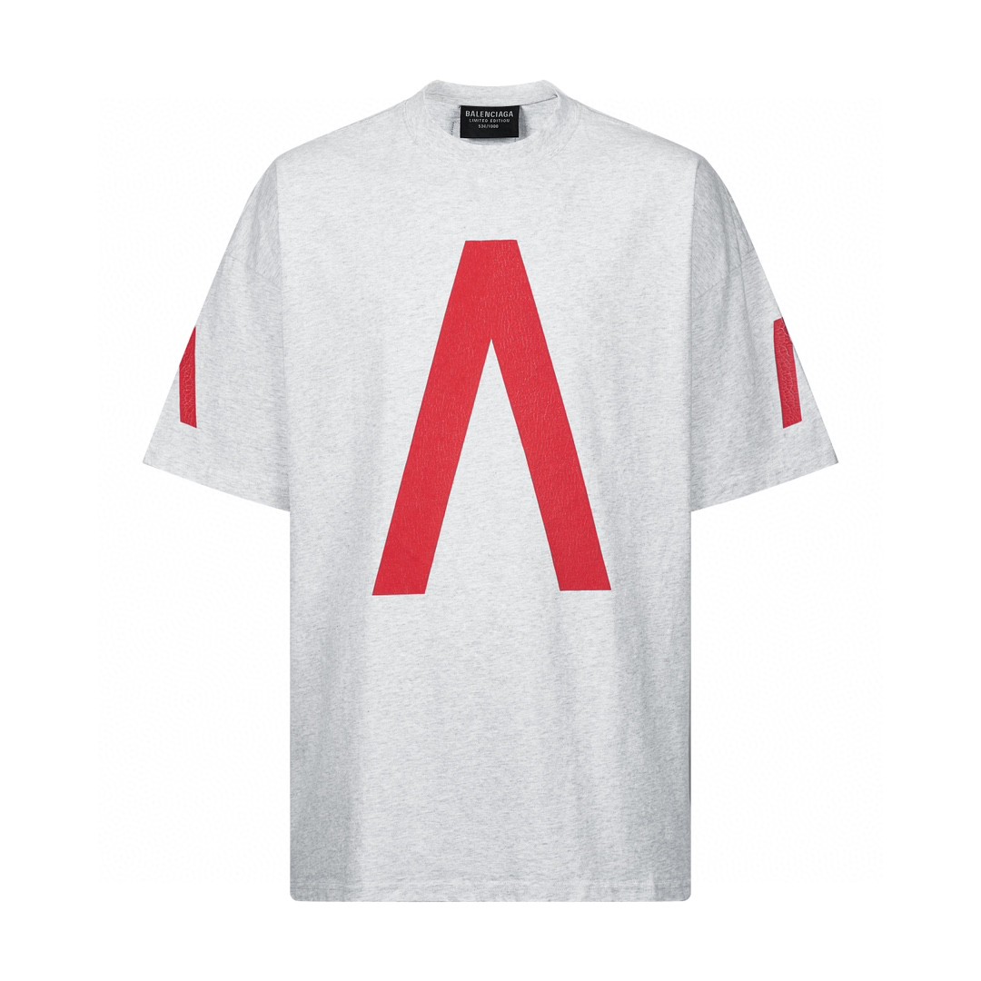Balenciaga 巴黎世家 爆裂音乐限定 字母logo印花 短袖 T恤 圆领 夏季 男女同款 白色 739028TQVA11569
