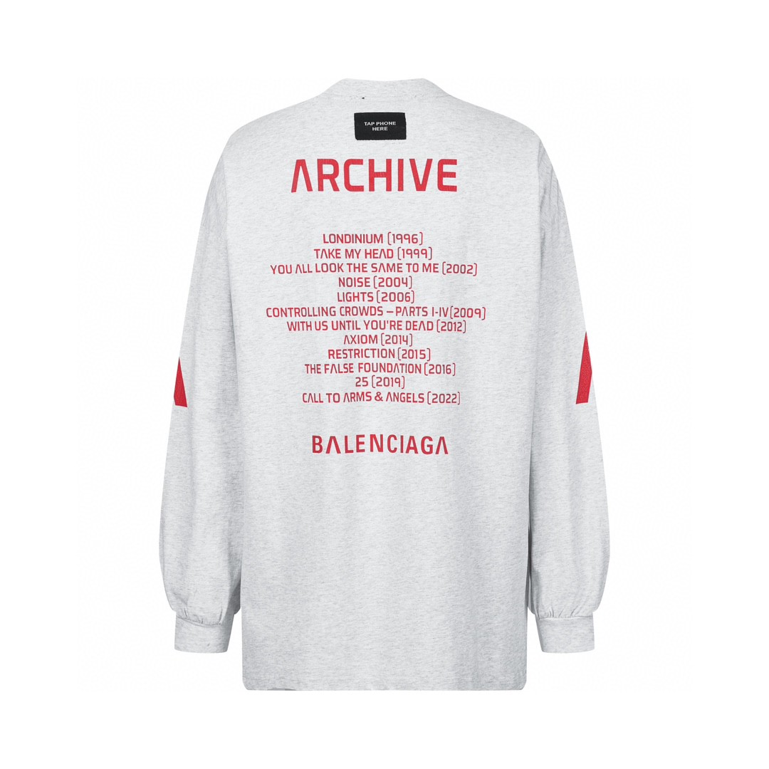 Balenciaga 巴黎世家 爆裂音乐限定卫衣 长袖 秋冬 男女同款 白色
