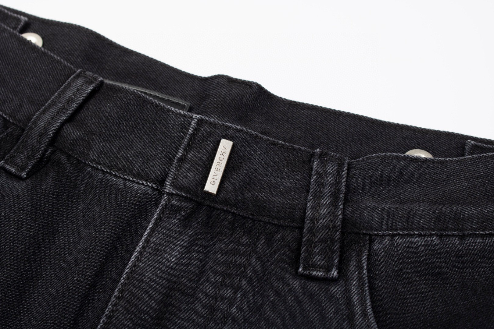 Givenchy 纪梵希 纯色直筒牛仔裤 工装裤 长裤 黑色 BM517E5Y58-001