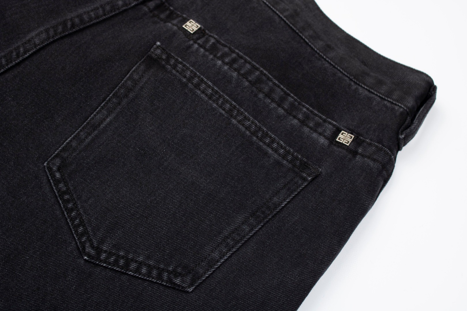 Givenchy 纪梵希 纯色直筒牛仔裤 工装裤 长裤 黑色 BM517E5Y58-001