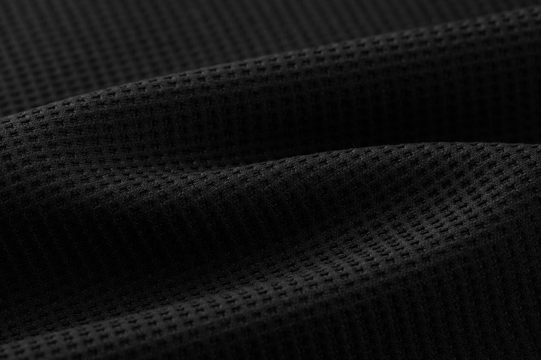 PRADA 普拉达 半拉链华夫格徽标卫衣 长袖 圆领 套头 秋冬卫衣 男女同款 黑色 