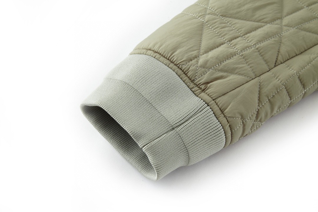 DIOR 迪奥 麂皮拼接棉服拉链夹克 棉服 外套 长袖 秋冬款 绿色 