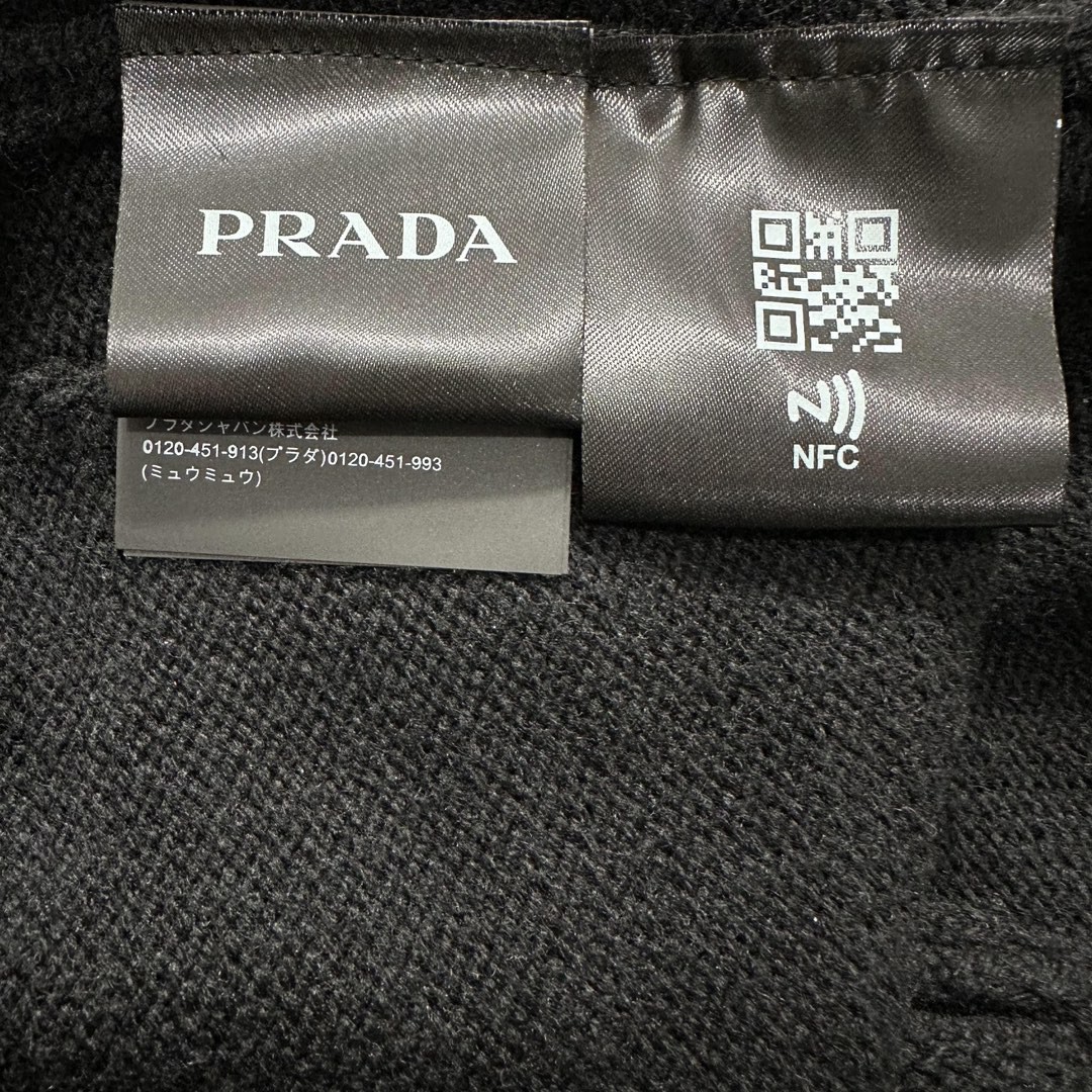 PRADA 普拉达 羊绒针织长裤 休闲裤 裤子 黑色