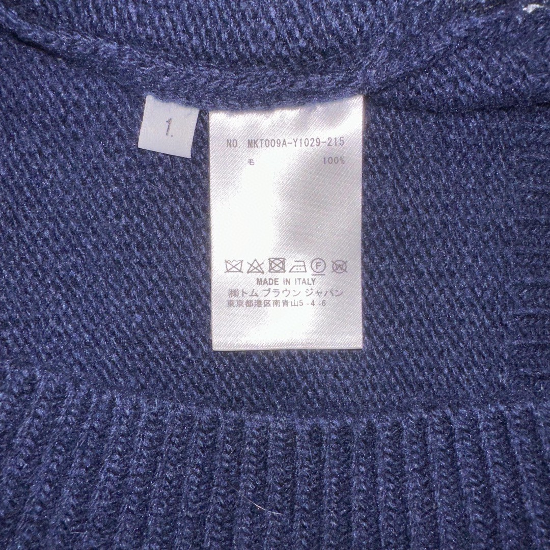 Thom Browne 经典四杠圆领针织衫 套头 毛衣 长袖 秋冬款 藏青色 MKA472A-Y1029-415