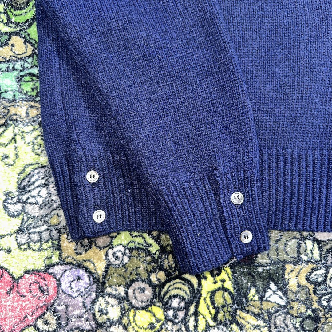 Thom Browne 经典四杠圆领针织衫 套头 毛衣 长袖 秋冬款 藏青色 MKA472A-Y1029-415