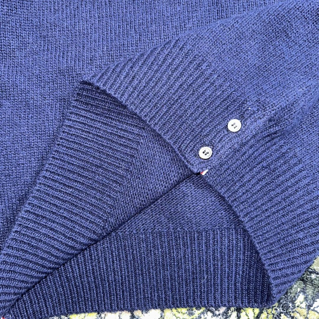 Thom Browne 经典四杠圆领针织衫 套头 毛衣 长袖 秋冬款 藏青色 MKA472A-Y1029-415