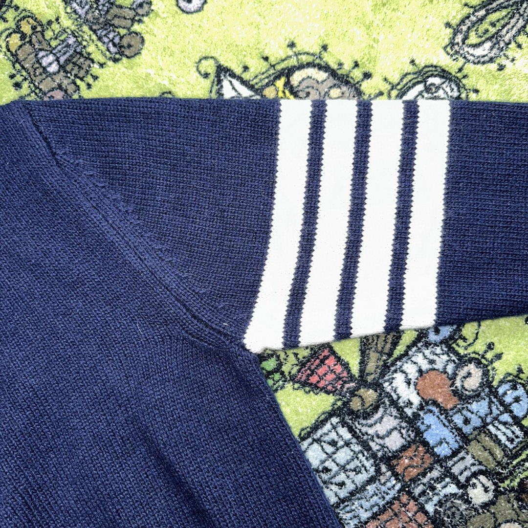 Thom Browne 经典四杠圆领针织衫 套头 毛衣 长袖 秋冬款 藏青色 MKA472A-Y1029-415