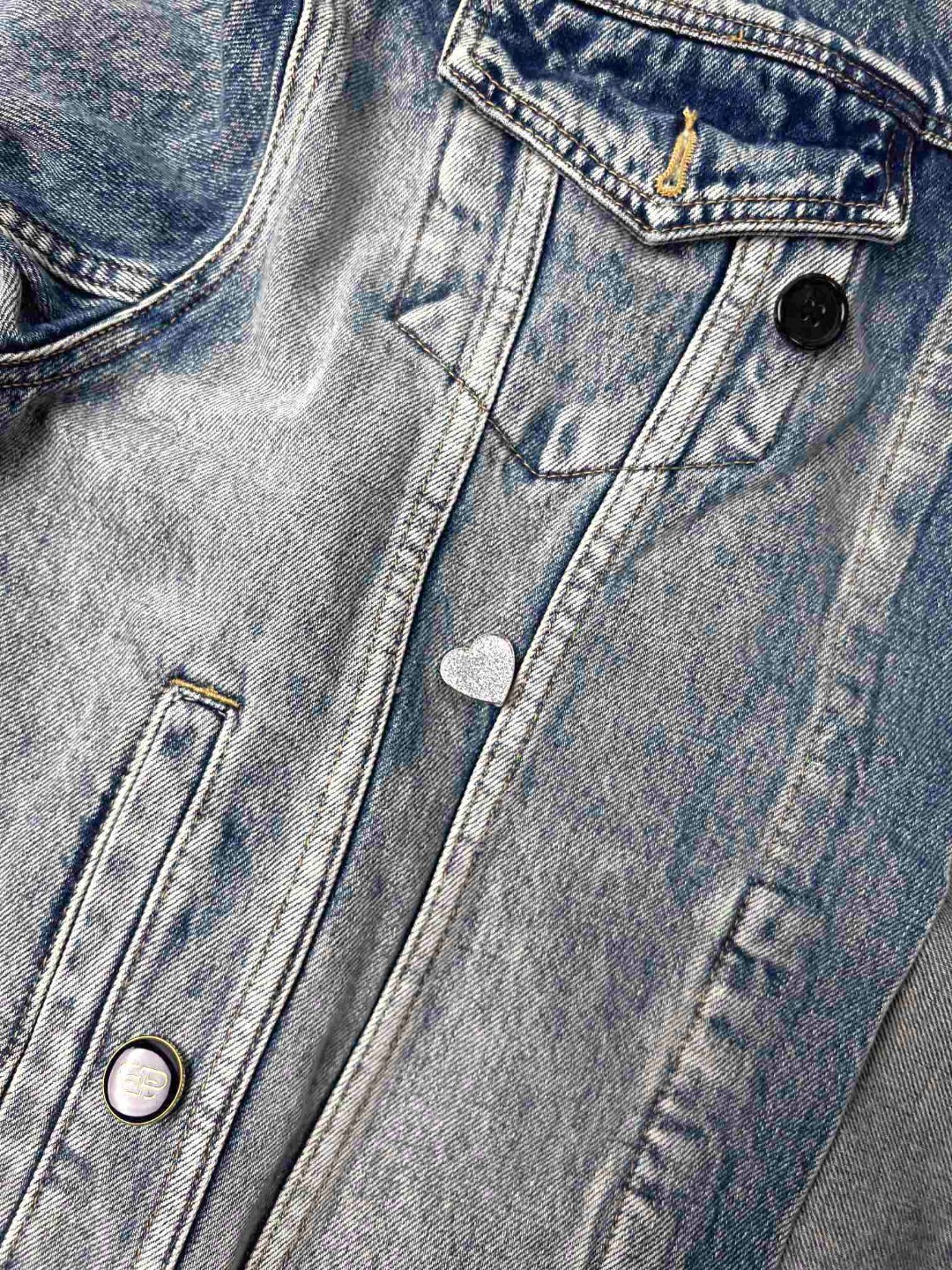 Balenciaga 巴黎世家 不规则设计连帽牛仔外套 牛仔衣 夹克 秋冬 蓝色 702435TNW014012