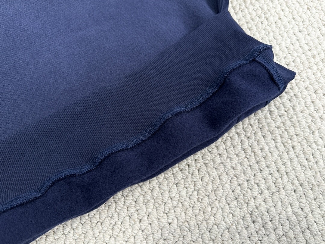 SAINT LAURENT 圣罗兰 纯色连帽卫衣 外套 秋冬款 蓝色