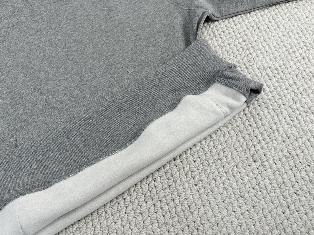 SAINT LAURENT 圣罗兰 纯色连帽卫衣 外套 秋冬款 灰色