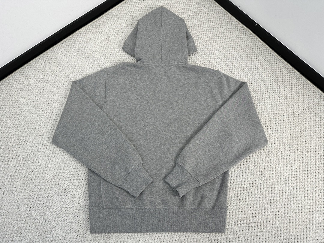 SAINT LAURENT 圣罗兰 纯色连帽卫衣 外套 秋冬款 灰色