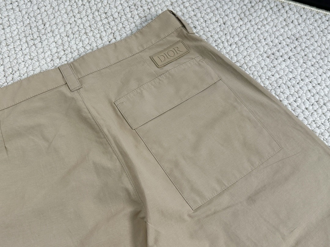 DIOR 迪奥 纯色帆布工装裤 休闲裤 长裤 裤子 卡其色 