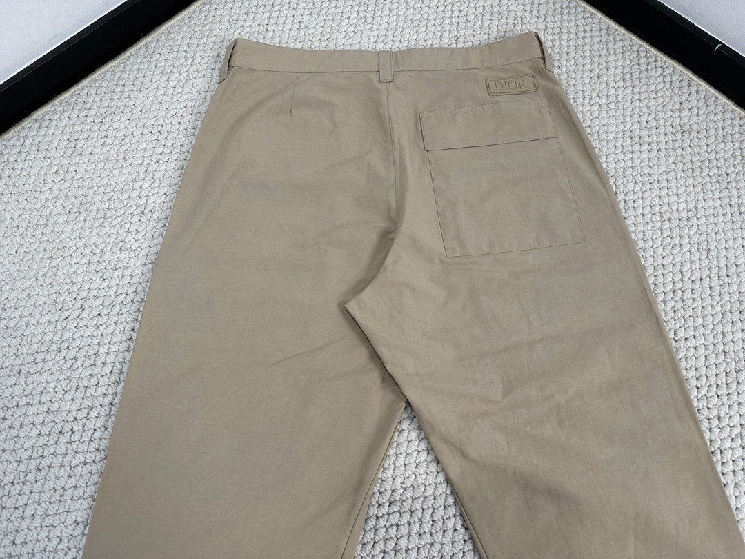 DIOR 迪奥 纯色帆布工装裤 休闲裤 长裤 裤子 卡其色 