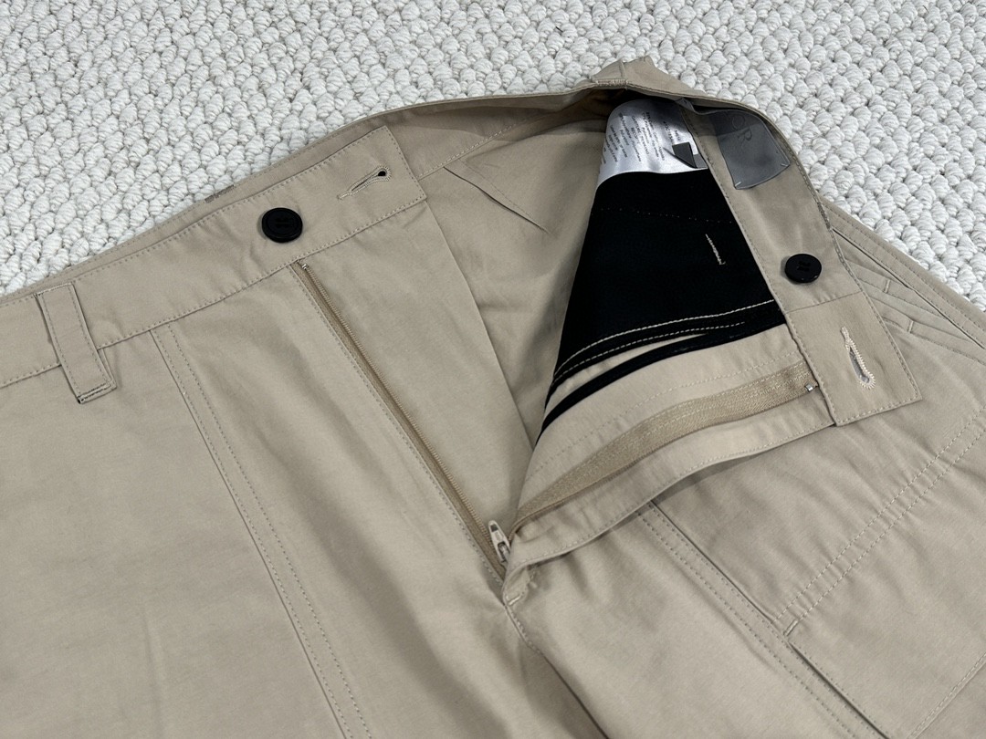 DIOR 迪奥 纯色帆布工装裤 休闲裤 长裤 裤子 卡其色 