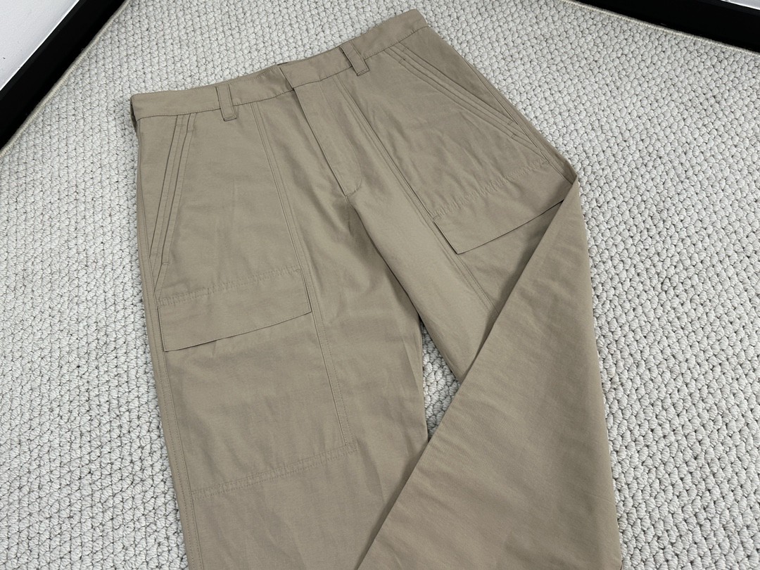 DIOR 迪奥 纯色帆布工装裤 休闲裤 长裤 裤子 卡其色 