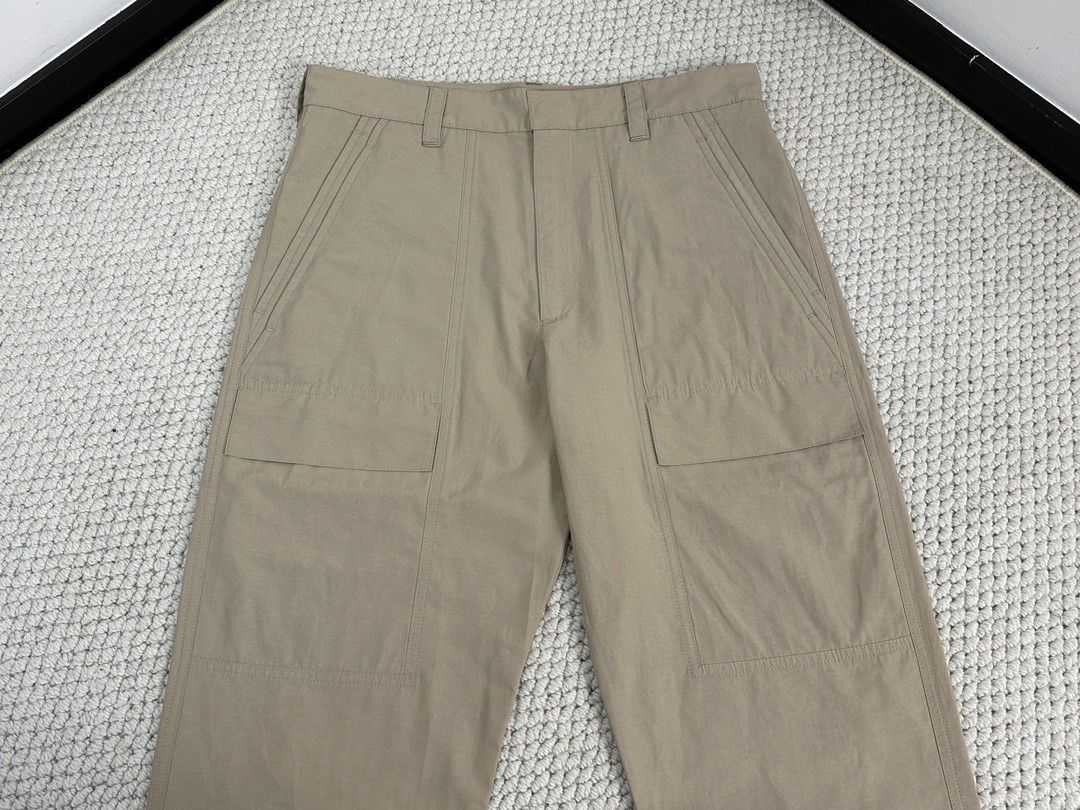 DIOR 迪奥 纯色帆布工装裤 休闲裤 长裤 裤子 卡其色 