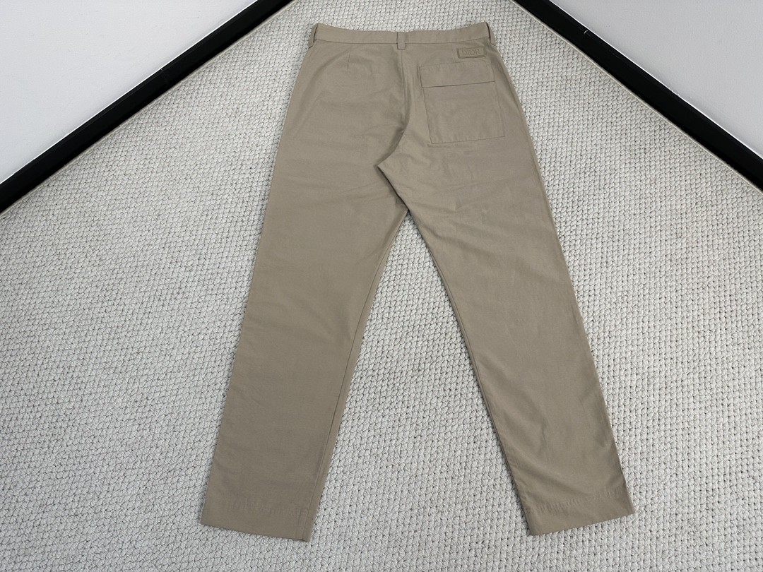DIOR 迪奥 纯色帆布工装裤 休闲裤 长裤 裤子 卡其色 